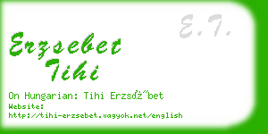 erzsebet tihi business card